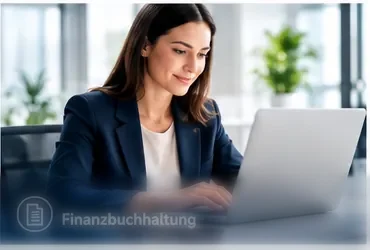Finanzbuchhaltung am Laptop